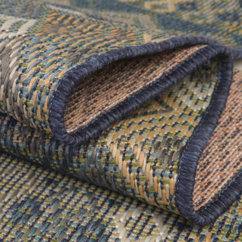 Coastal Terrace Collection Area Rug -  Pelican Rectangle Navy Blue  lifestyle 12
