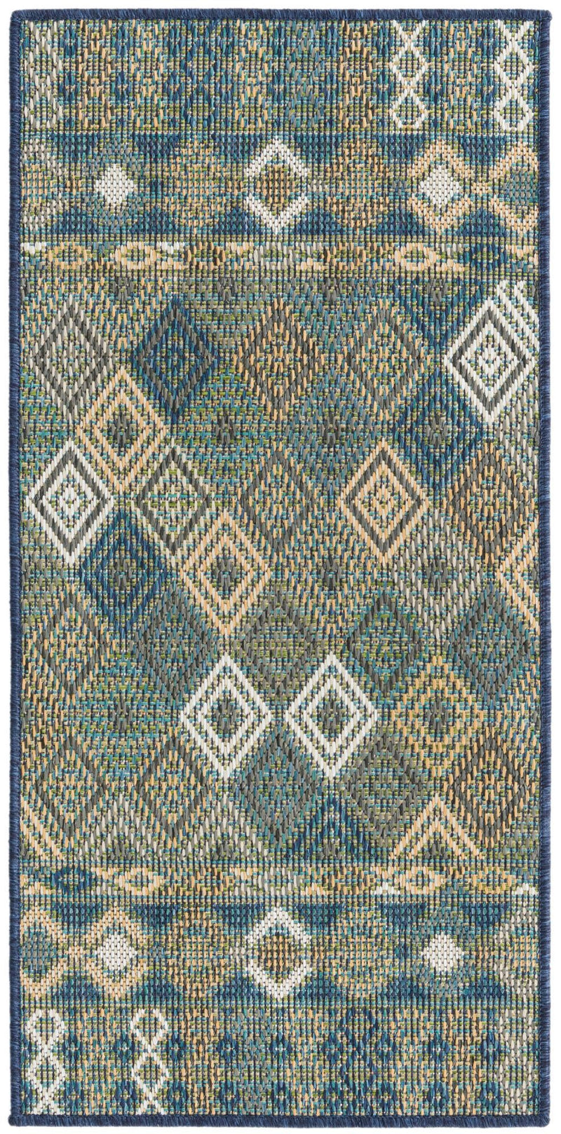 Coastal Terrace Collection Area Rug -  Pelican Runner Navy Blue  lifestyle 16