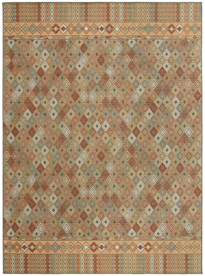 Coastal Terrace Collection Area Rug -  Pelican Rectangle Multi  lifestyle 2