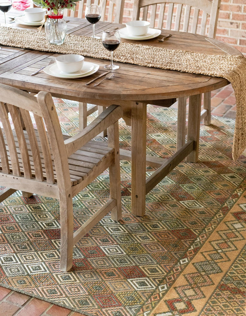 Coastal Terrace Collection Area Rug -  Pelican Rectangle Multi  lifestyle 6