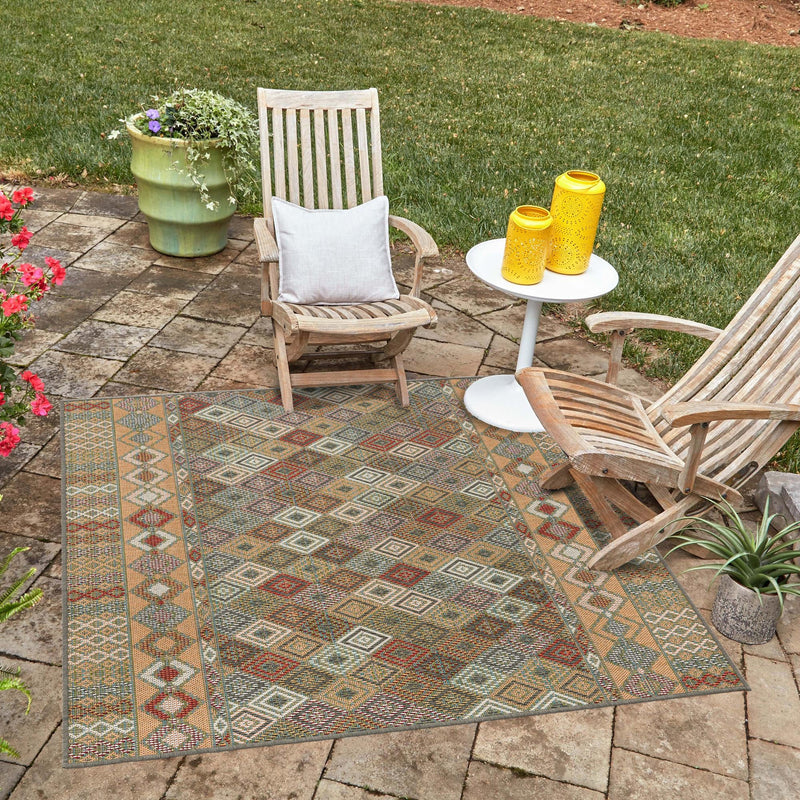 Coastal Terrace Collection Area Rug -  Pelican Square Multi  lifestyle 52