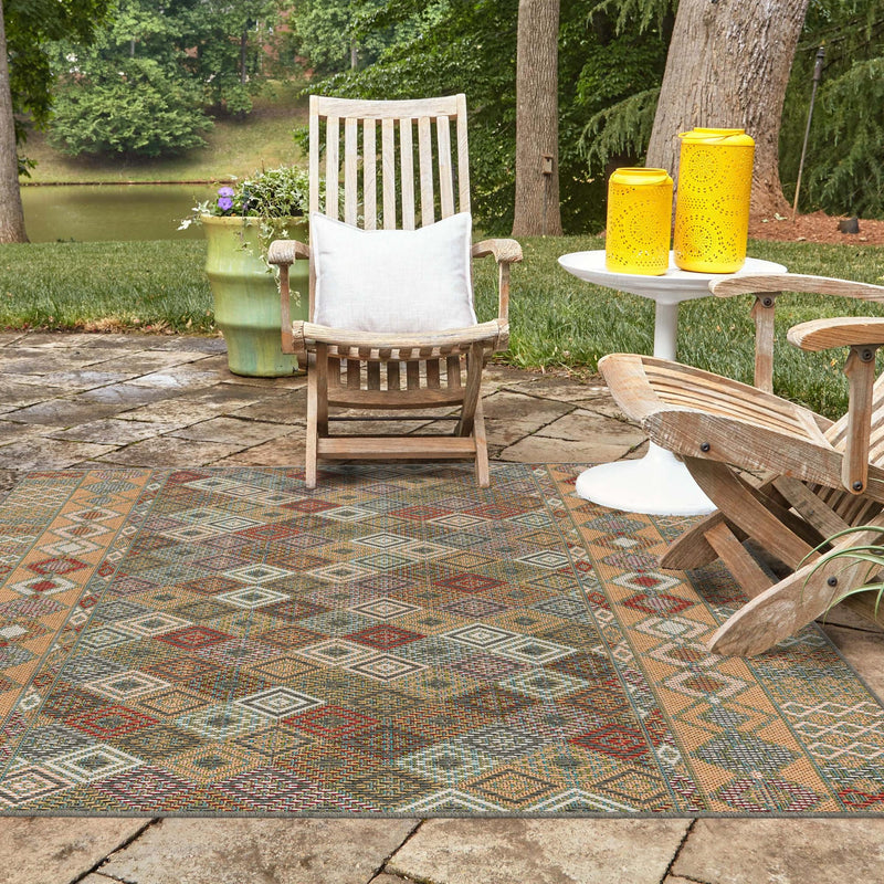 Coastal Terrace Collection Area Rug -  Pelican Square Multi  lifestyle 58