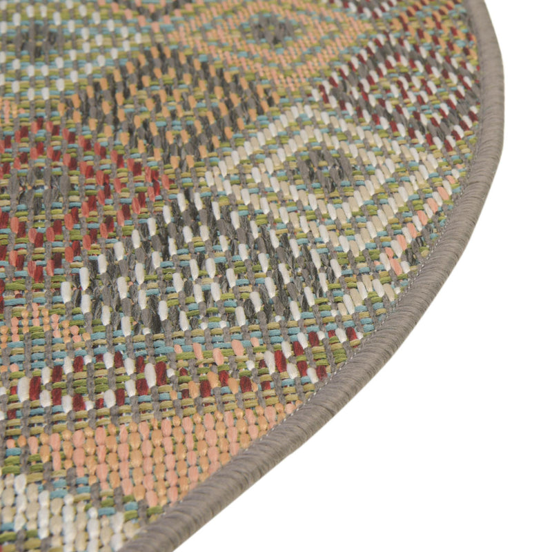 Coastal Terrace Collection Area Rug -  Pelican Round Multi  lifestyle 37