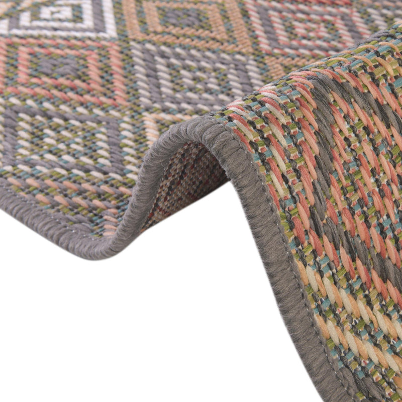 Coastal Terrace Collection Area Rug -  Pelican Round Multi  lifestyle 49