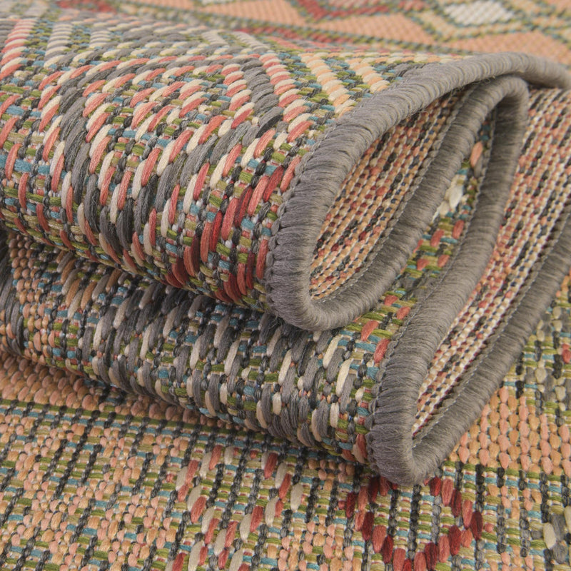 Coastal Terrace Collection Area Rug -  Pelican Round Multi  lifestyle 61