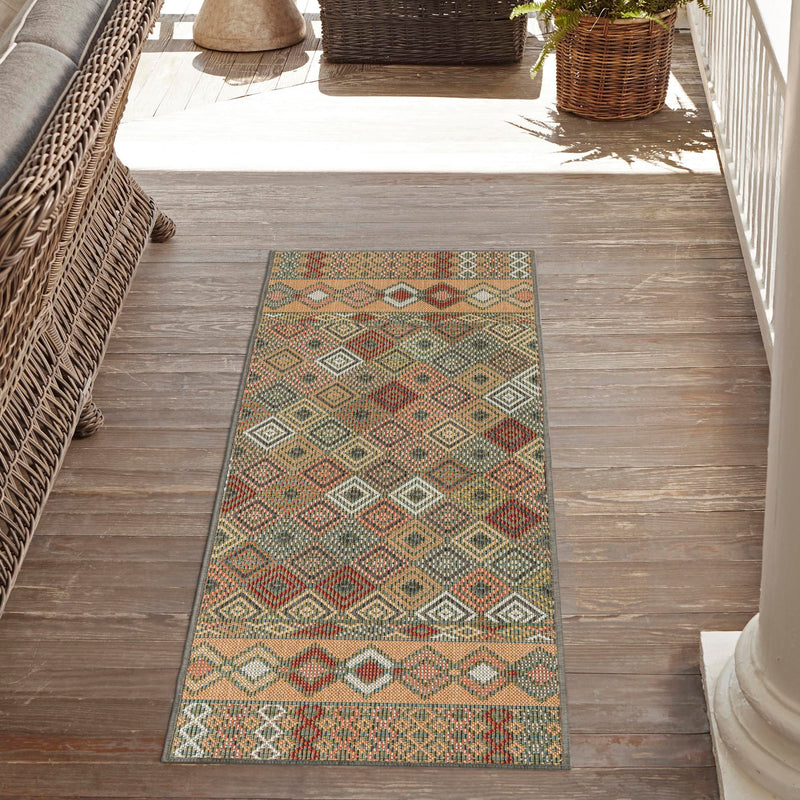 Coastal Terrace Collection Area Rug -  Pelican Runner Multi  lifestyle 53