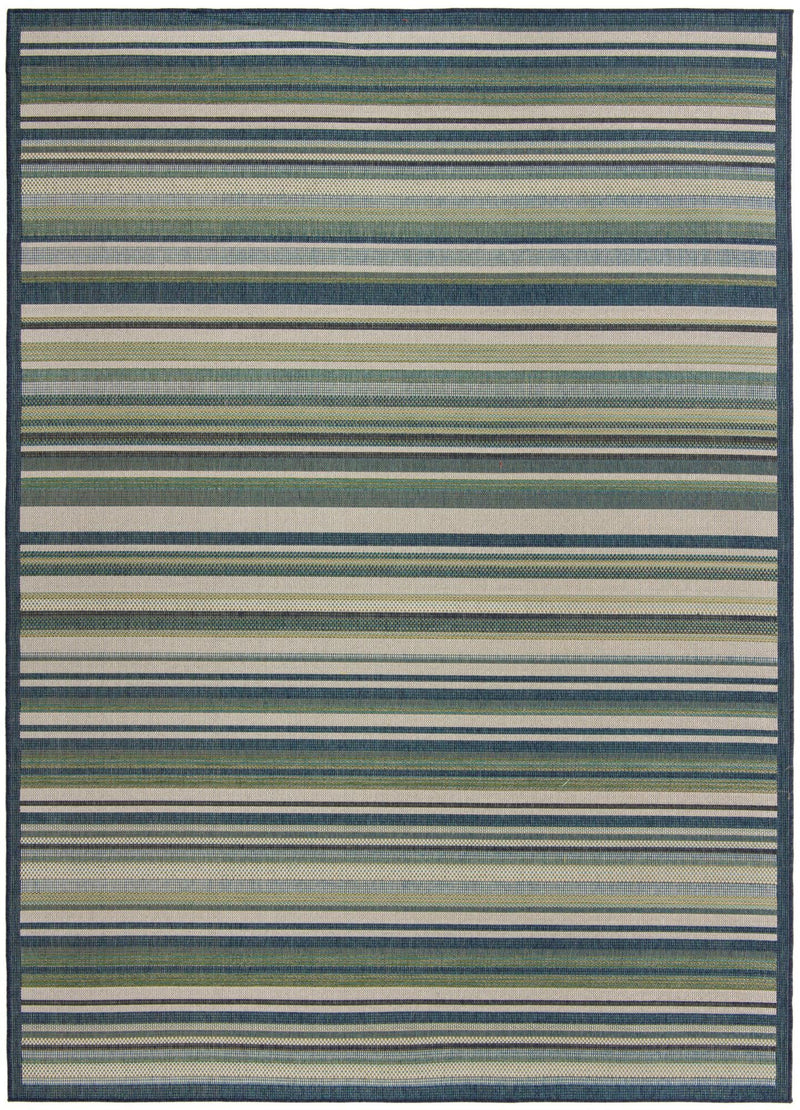 Coastal Terrace Collection Area Rug -  Nautical Rectangle Blue  lifestyle 4