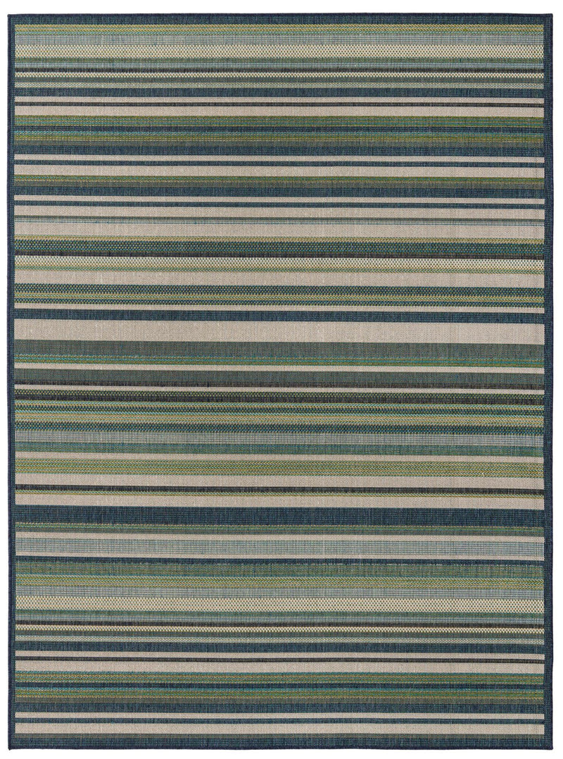 Coastal Terrace Collection Area Rug -  Nautical Rectangle Blue  lifestyle 2