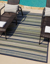 Coastal Terrace Collection Area Rug -  Nautical Rectangle Blue  lifestyle 5