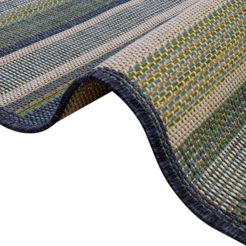 Coastal Terrace Collection Area Rug -  Nautical Rectangle Blue  lifestyle 27