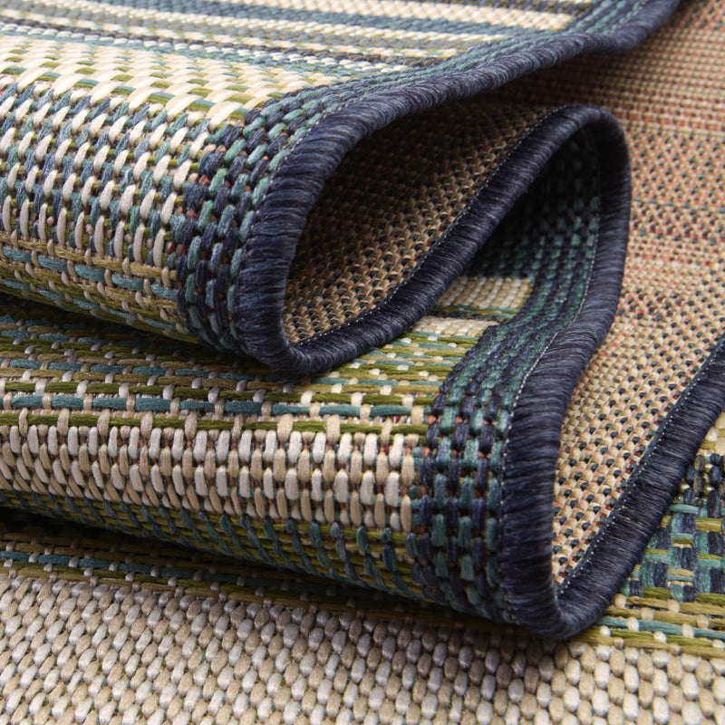 Coastal Terrace Collection Area Rug -  Nautical Rectangle Blue  lifestyle 36