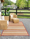 Coastal Terrace Collection Area Rug -  Nautical Rectangle Burgundy  lifestyle 10
