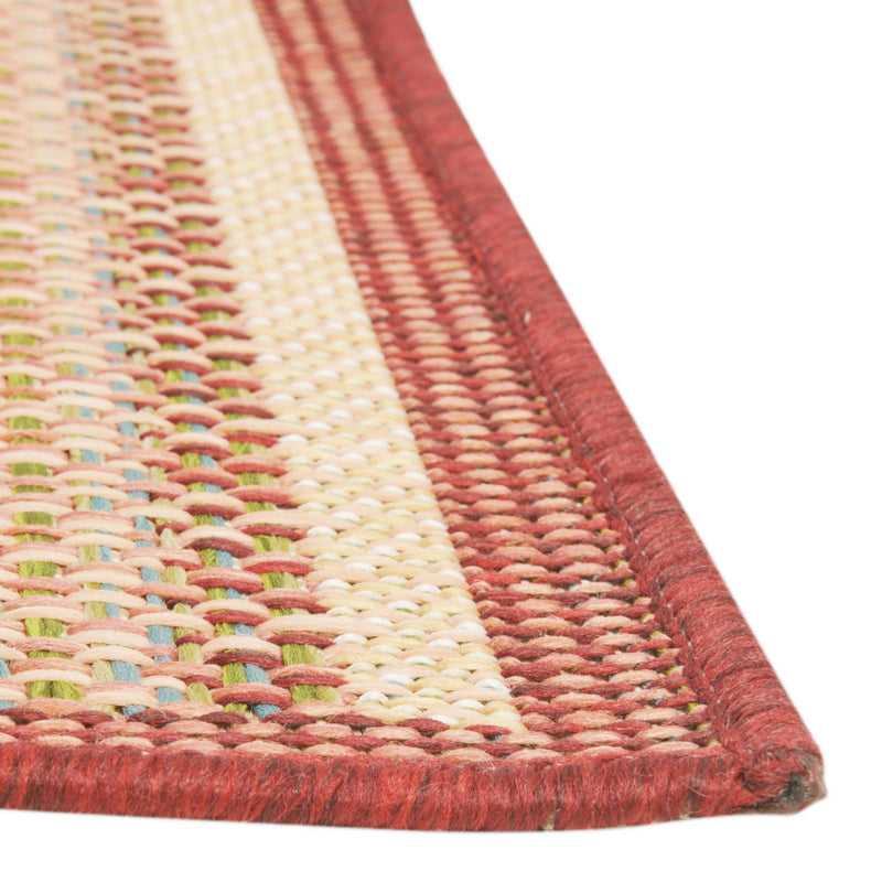 Coastal Terrace Collection Area Rug -  Nautical Rectangle Burgundy  lifestyle 19