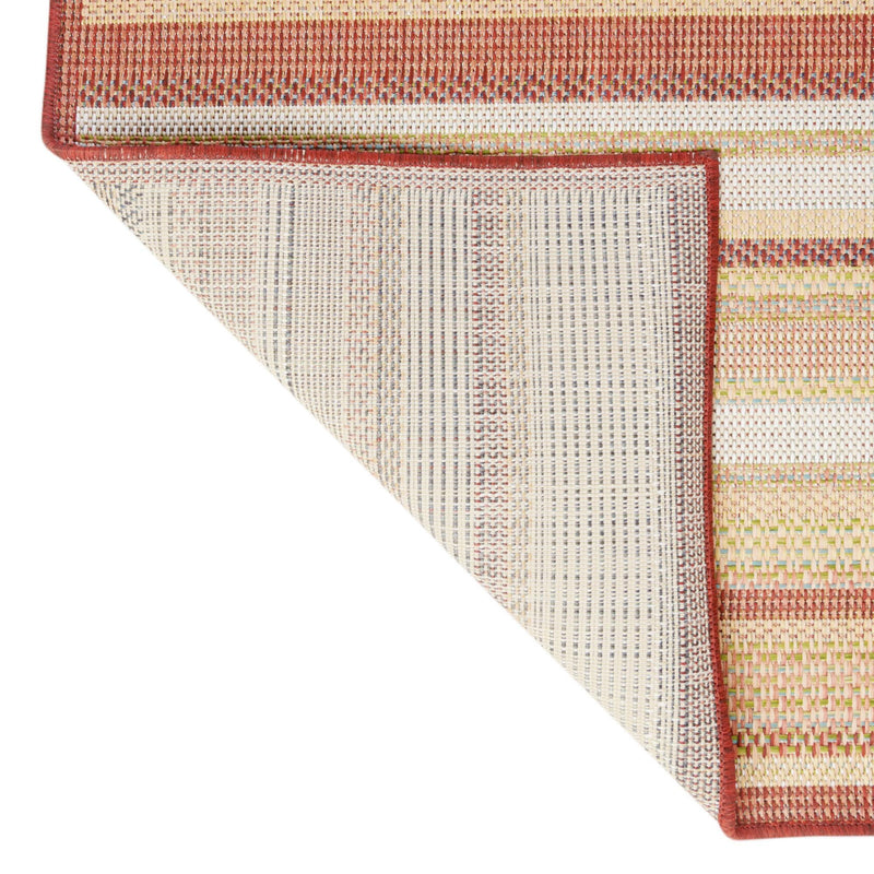 Coastal Terrace Collection Area Rug -  Nautical Rectangle Burgundy  lifestyle 25