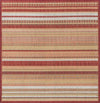 Coastal Terrace Collection Area Rug -  Nautical Square Burgundy  lifestyle 44