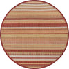 Coastal Terrace Collection Area Rug -  Nautical Round Burgundy  lifestyle 45