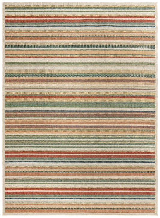 Coastal Terrace Collection Area Rug -  Nautical Rectangle Multi Main