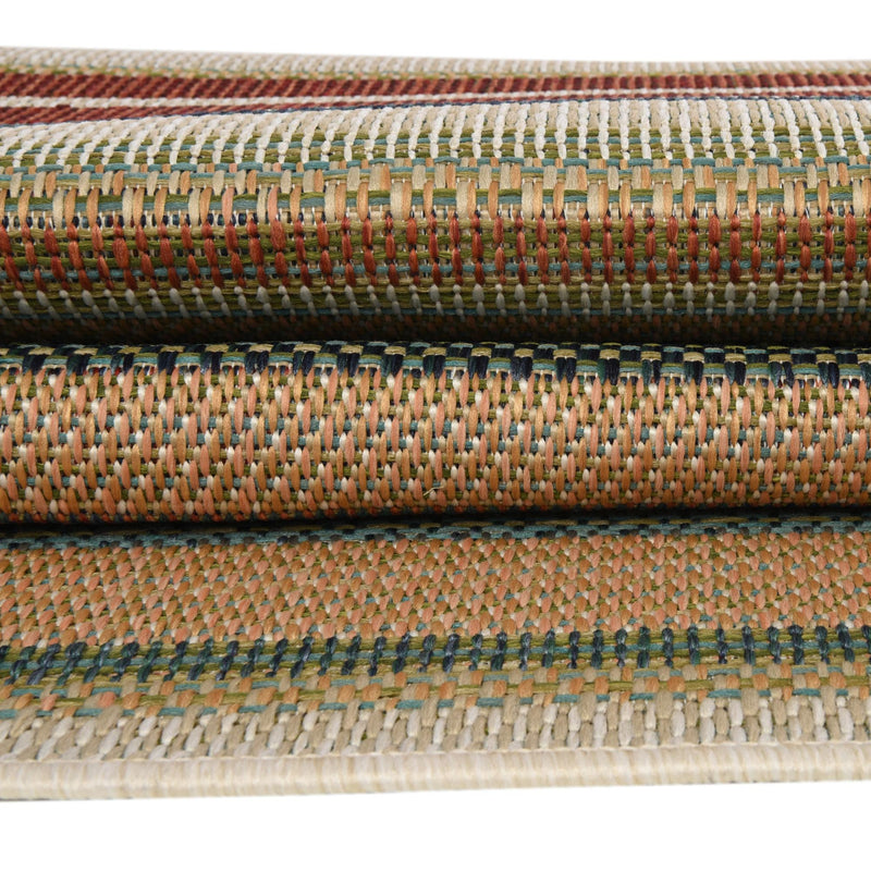 Coastal Terrace Collection Area Rug -  Nautical Rectangle Multi  lifestyle 38