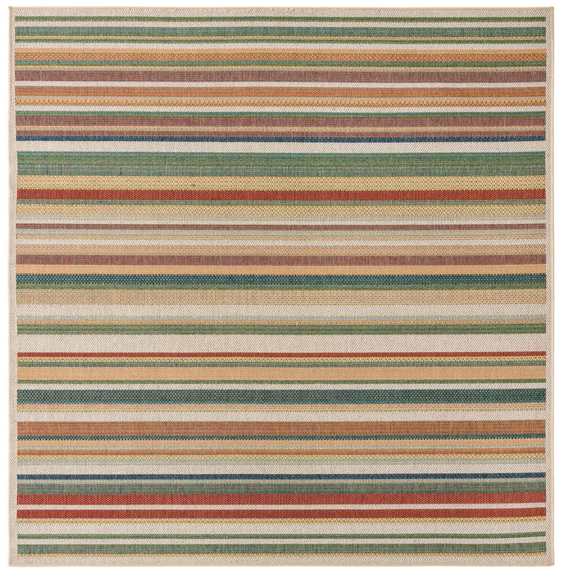Coastal Terrace Collection Area Rug -  Nautical Square Multi  lifestyle 43