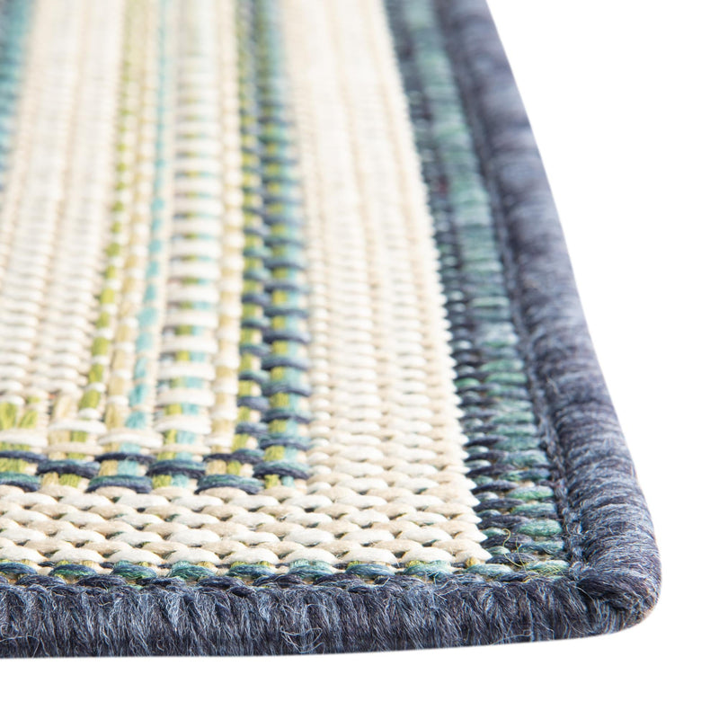 Coastal Terrace Collection Area Rug -  Seashell Rectangle Blue  lifestyle 17