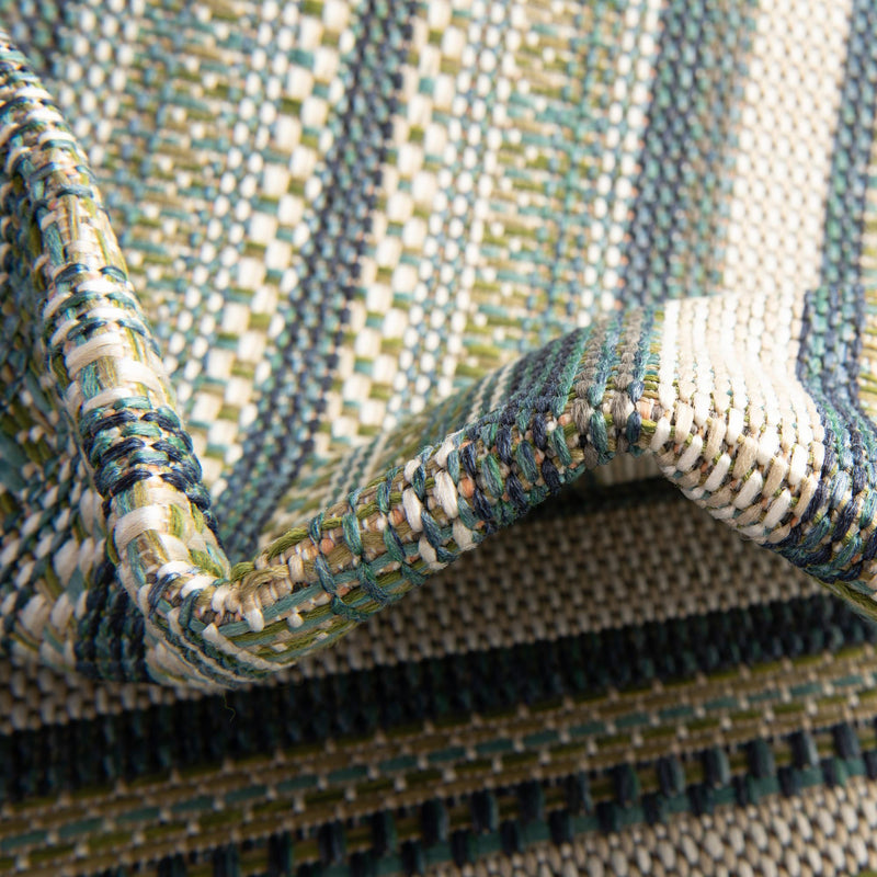 Coastal Terrace Collection Area Rug -  Seashell Rectangle Blue  lifestyle 20
