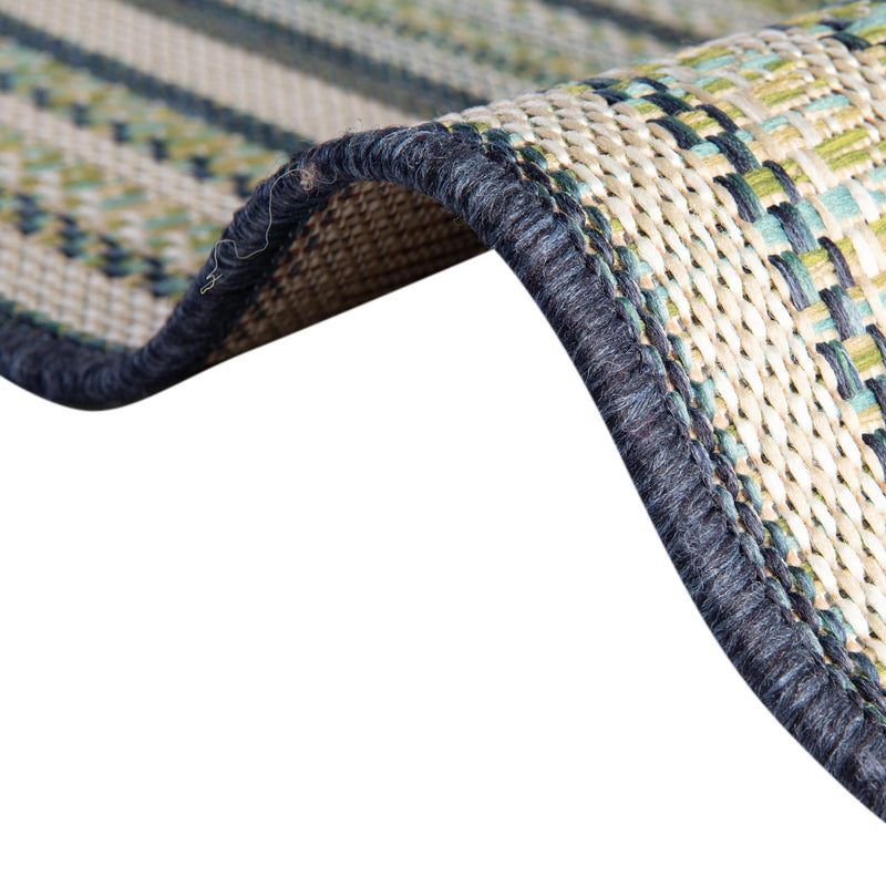 Coastal Terrace Collection Area Rug -  Seashell Rectangle Blue  lifestyle 26