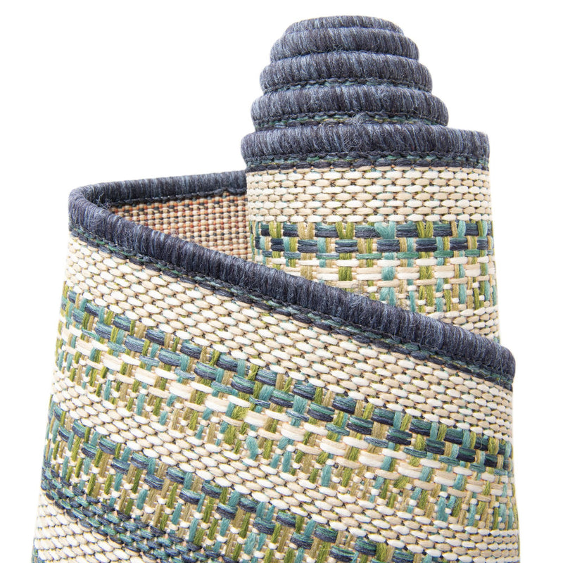 Coastal Terrace Collection Area Rug -  Seashell Rectangle Blue  lifestyle 29