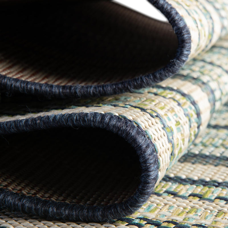 Coastal Terrace Collection Area Rug -  Seashell Rectangle Blue  lifestyle 35