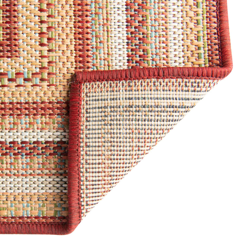 Coastal Terrace Collection Area Rug -  Seashell Rectangle Burgundy  lifestyle 24