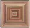 Coastal Terrace Collection Area Rug -  Seashell Square Burgundy  lifestyle 81