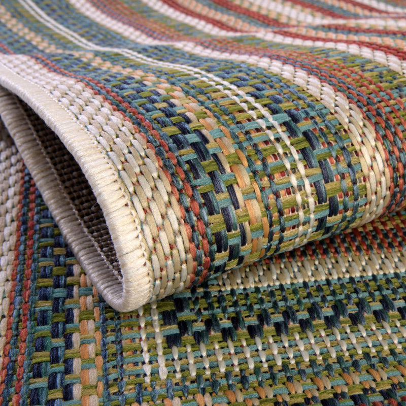 Coastal Terrace Collection Area Rug -  Seashell Rectangle Multi  lifestyle 16