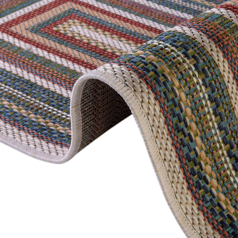 Coastal Terrace Collection Area Rug -  Seashell Rectangle Multi  lifestyle 28