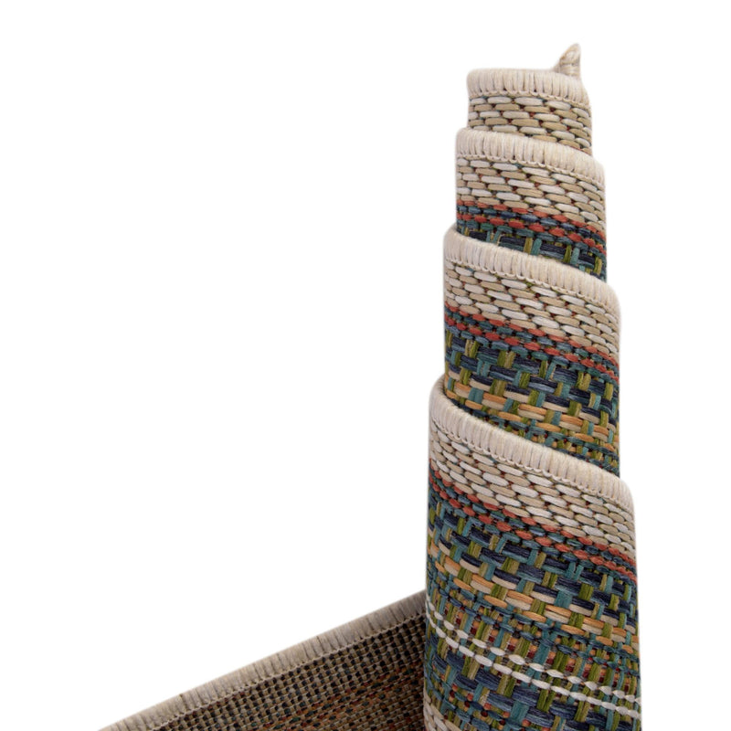 Coastal Terrace Collection Area Rug -  Seashell Rectangle Multi  lifestyle 31