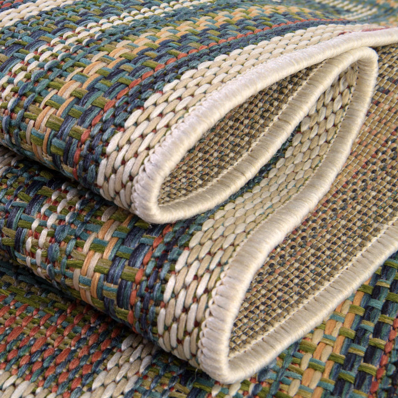 Coastal Terrace Collection Area Rug -  Seashell Rectangle Multi  lifestyle 37