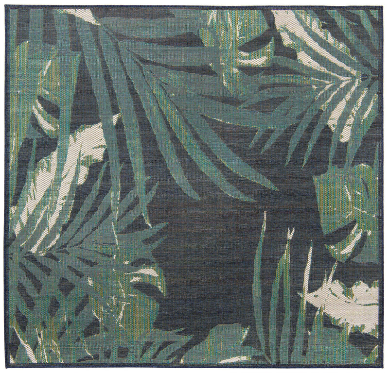 Coastal Terrace Collection Area Rug -  Anchor Square Navy Blue  lifestyle 45