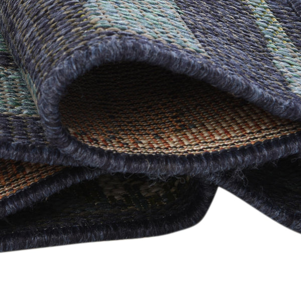 Coastal Terrace Collection Area Rug -  Anchor Round Navy Blue  lifestyle 61