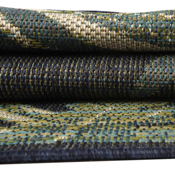 Coastal Terrace Collection Area Rug -  Anchor Round Navy Blue  lifestyle 65