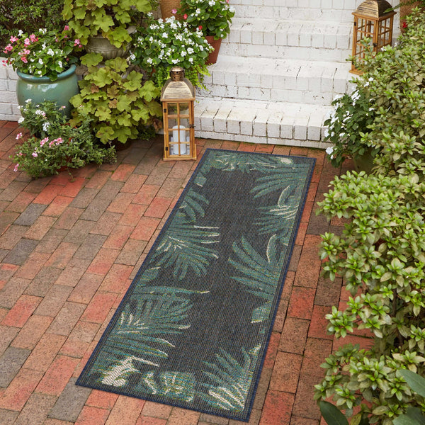 Coastal Terrace Collection Area Rug -  Anchor Runner Navy Blue  lifestyle 54