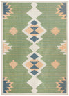 Coastal Terrace Collection Area Rug -  Oceanview Rectangle Green  lifestyle 3