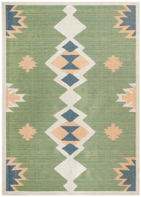 Coastal Terrace Collection Area Rug -  Oceanview Rectangle Green  lifestyle 3
