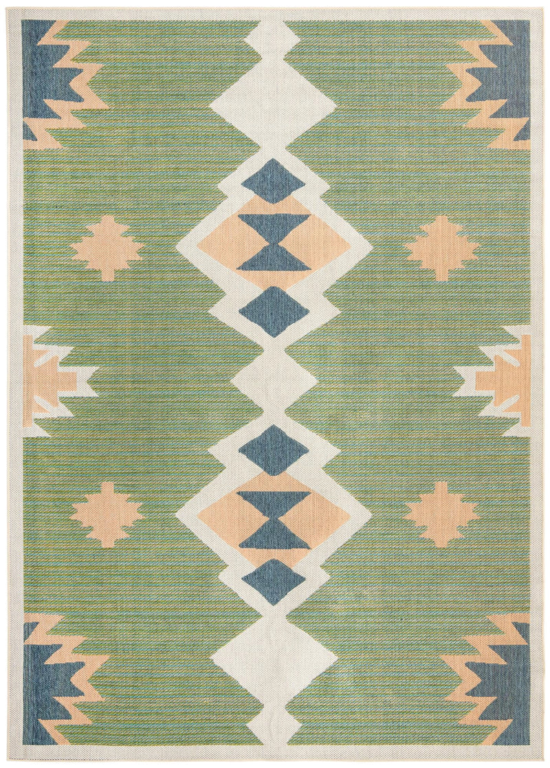 Coastal Terrace Collection Area Rug -  Oceanview Rectangle Green  lifestyle 3