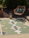 Coastal Terrace Collection Area Rug -  Oceanview Rectangle Green  lifestyle 3