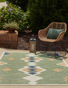 Coastal Terrace Collection Area Rug -  Oceanview Rectangle Green  lifestyle 5