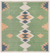 Coastal Terrace Collection Area Rug -  Oceanview Square Green  lifestyle 27