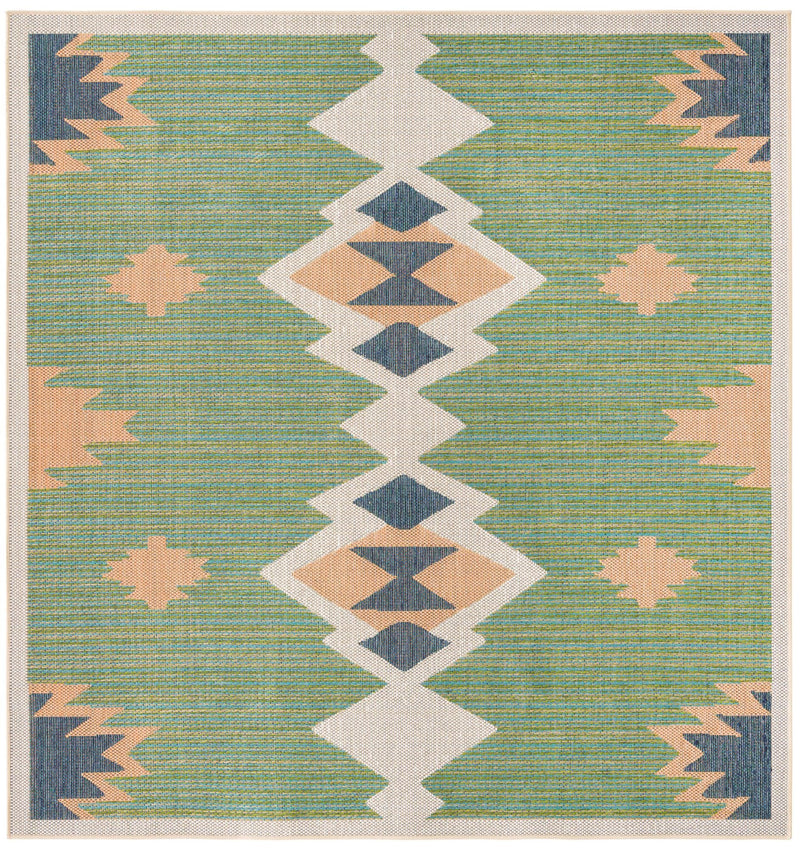 Coastal Terrace Collection Area Rug -  Oceanview Square Green  lifestyle 27