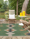 Coastal Terrace Collection Area Rug -  Oceanview Square Green  lifestyle 39