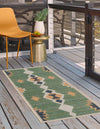 Coastal Terrace Collection Area Rug -  Oceanview Runner Green  lifestyle 40