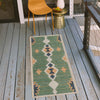 Coastal Terrace Collection Area Rug -  Oceanview Runner Green  lifestyle 106