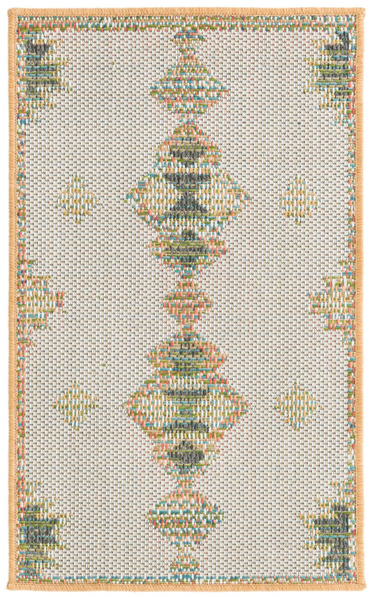 Coastal Terrace Collection Area Rug -  Oceanview Rectangle Ivory  lifestyle 2