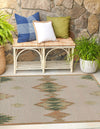 Coastal Terrace Collection Area Rug -  Oceanview Square Ivory  lifestyle 35